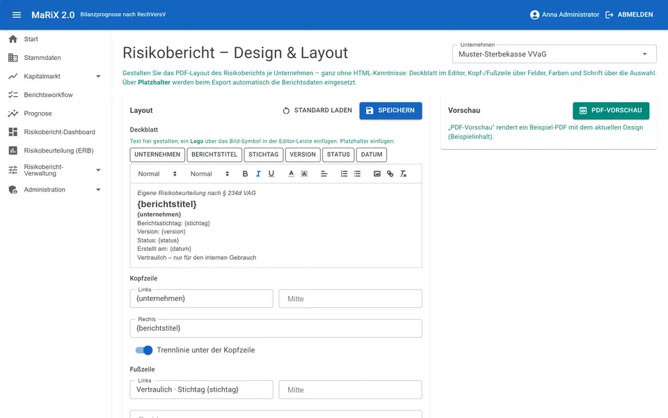 Berichtsdesign