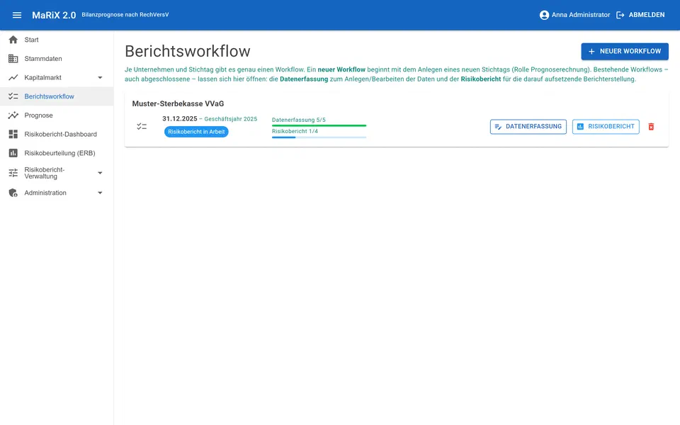 Berichtsworkflow